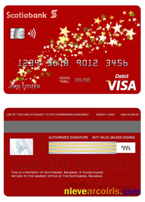 Bahamas Scotia Bank Visa Debit Preview