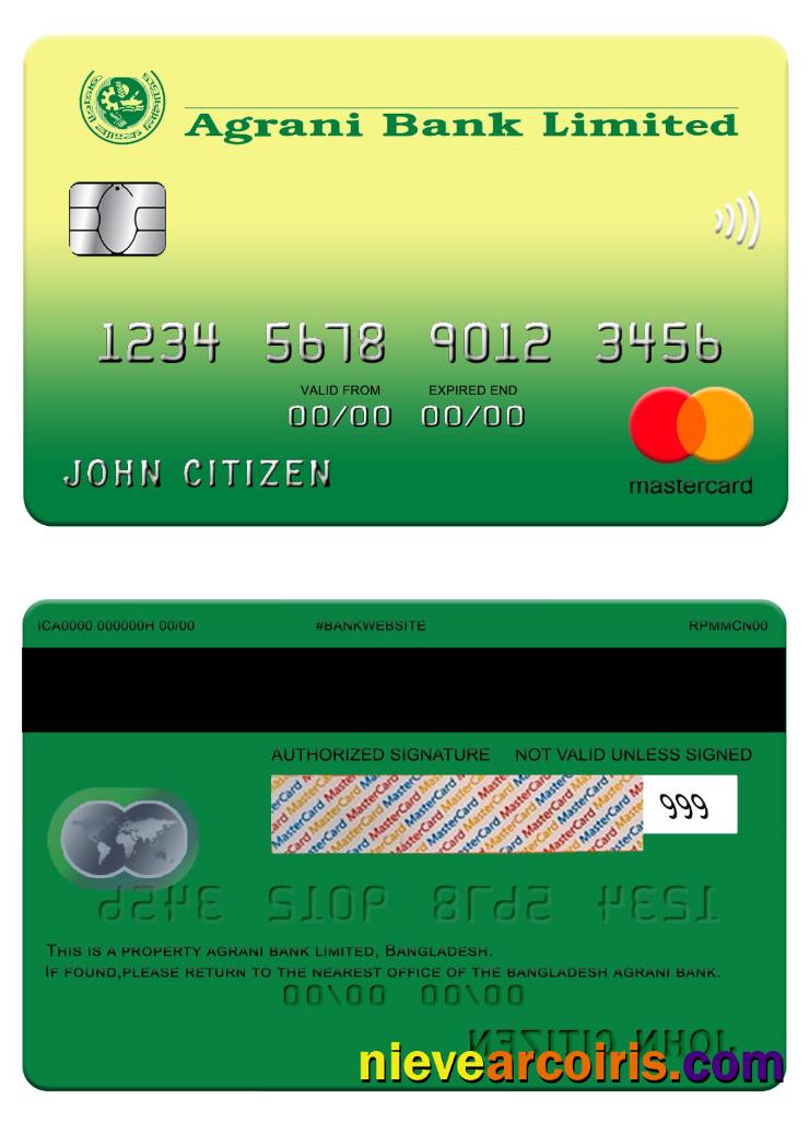 Bangladesh Agrani Bank Mastercard Photolook