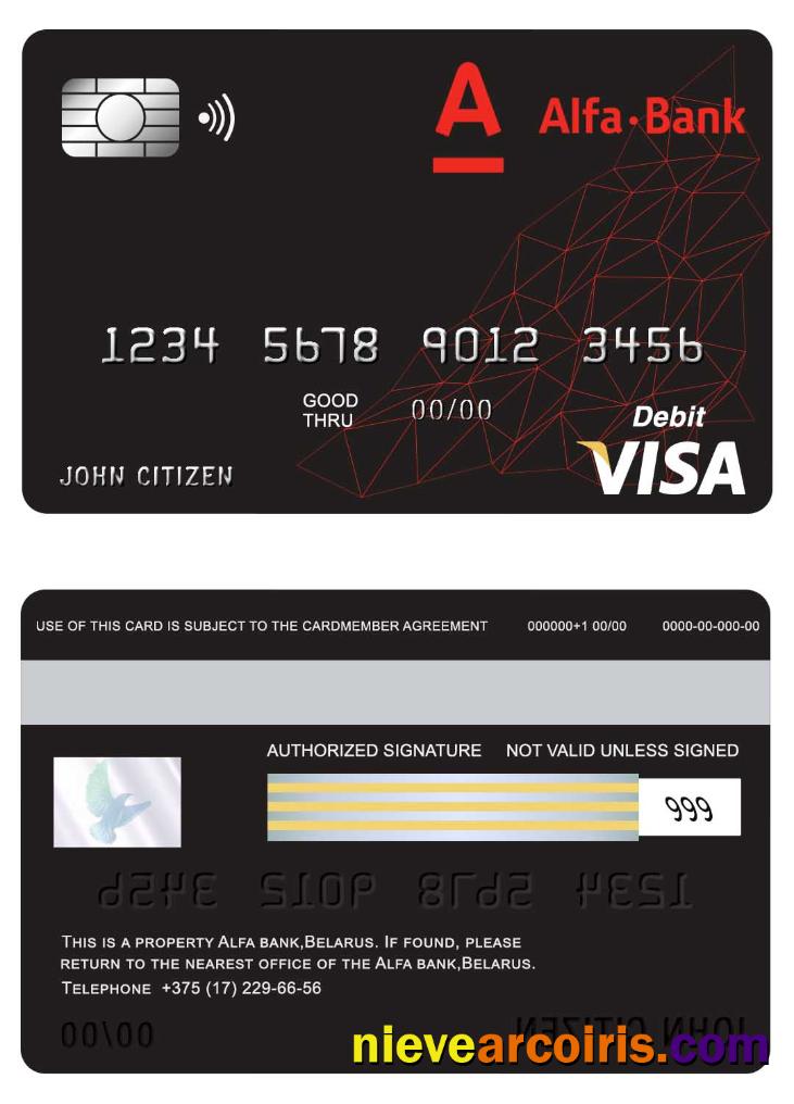 Belarus Alfa Bank Visa Card Preview