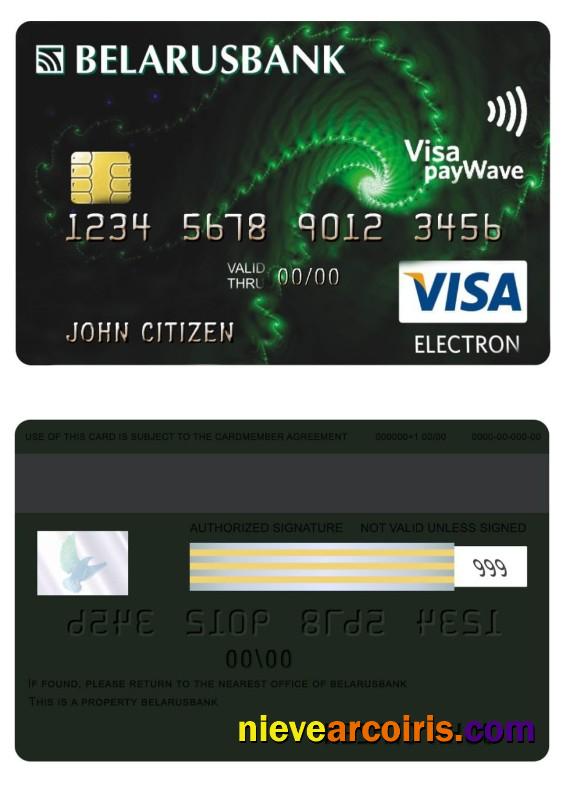 Belarus Bank Visa Electron Card Photolook