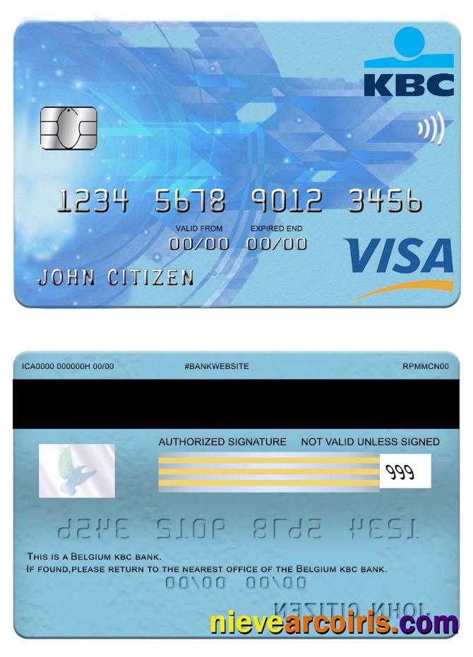 Belgium KBC Bank Visa Card Preview