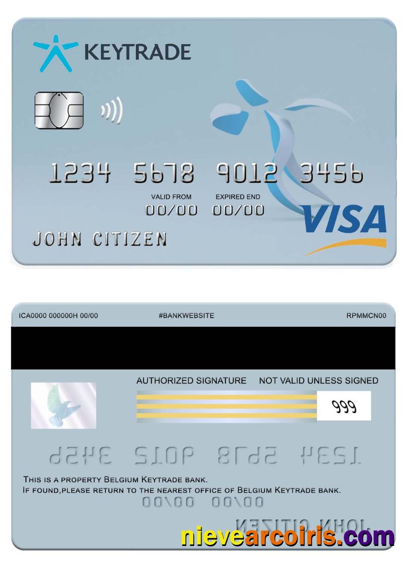 Belgium Keytrade Bank Visa Card Photolook