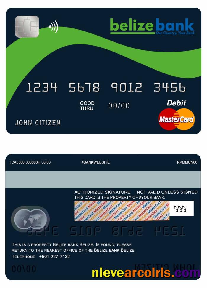 Belize Belize Bank Mastercard Preview