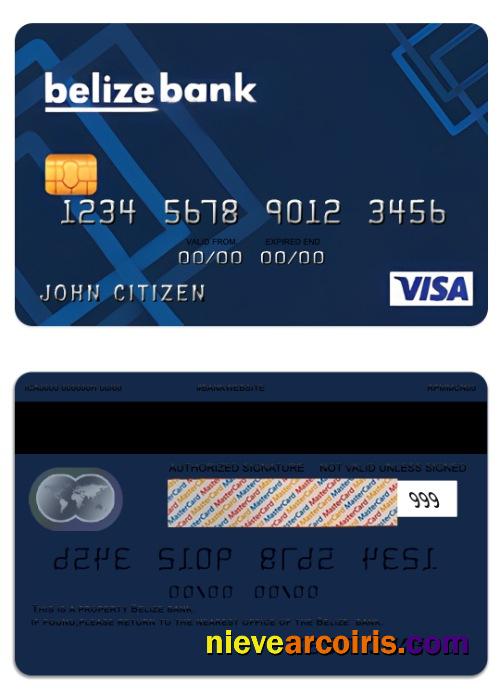 Belize Belize Bank Visa Classic Card Preview