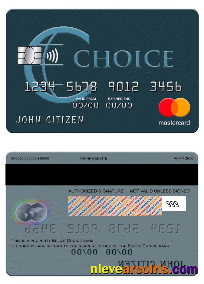 Belize Choice Bank Mastercard Preview