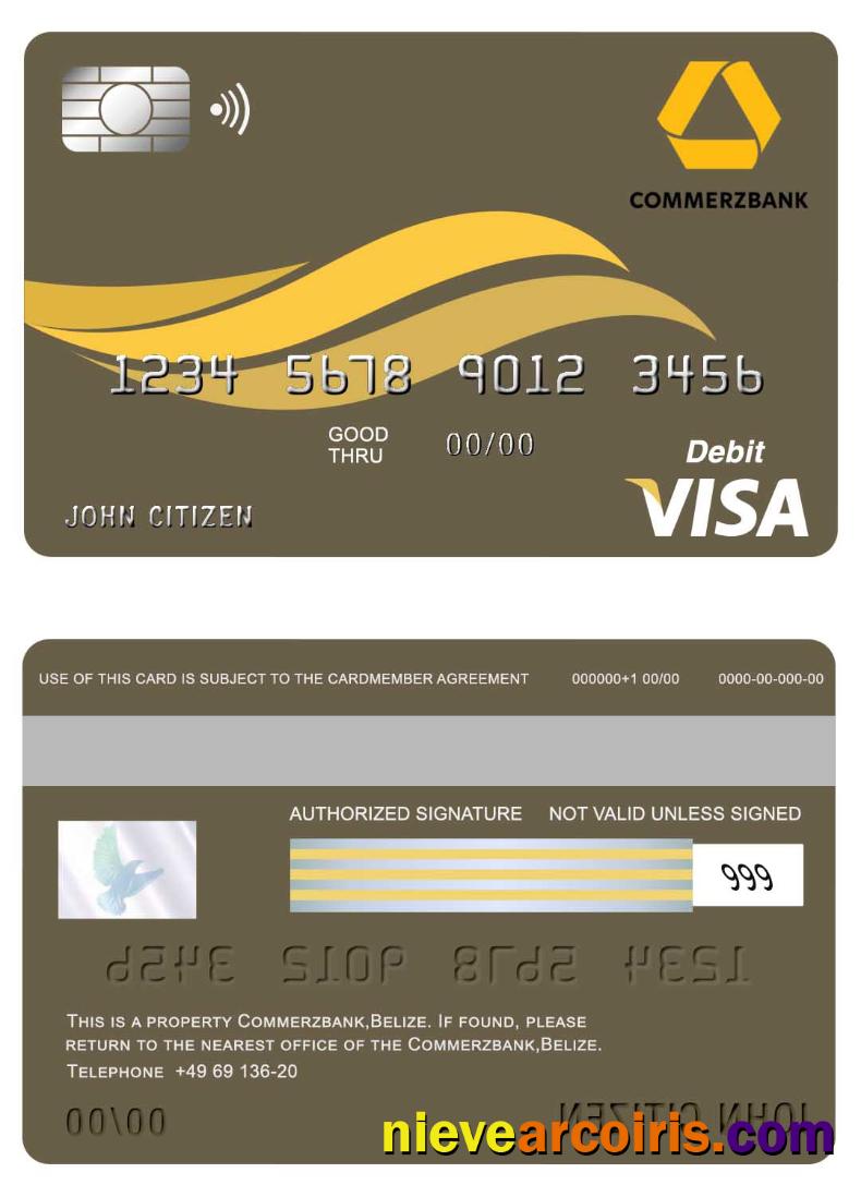 Belize Commerzbank Visa Card Photolook