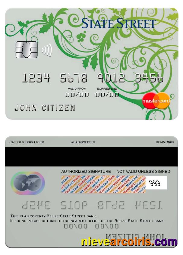 Belize State Strret Bank Mastercard Photolook