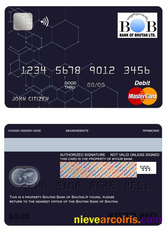 Bhutan Bank Of Bhutan Mastercard Photolook