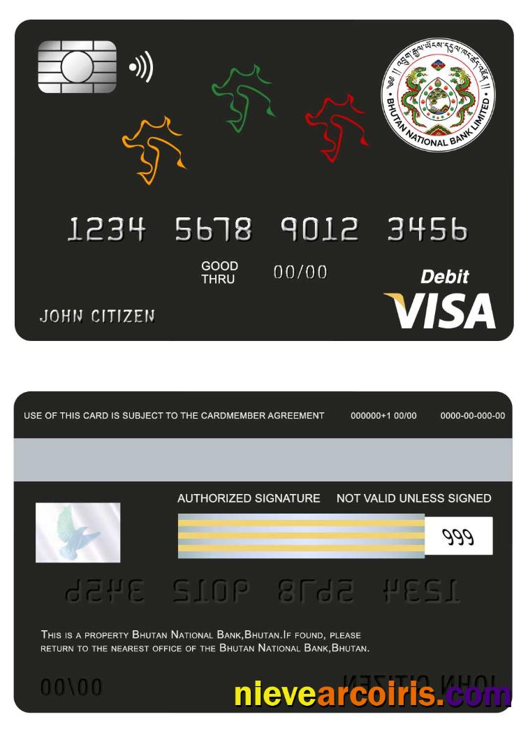 Bhutan National Bank Visa Card Preview