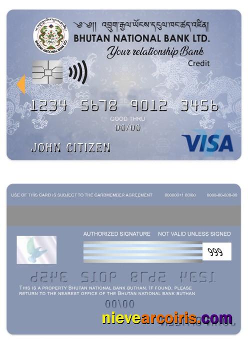 Bhutan National Bank LTD Visa Credit Card Preview