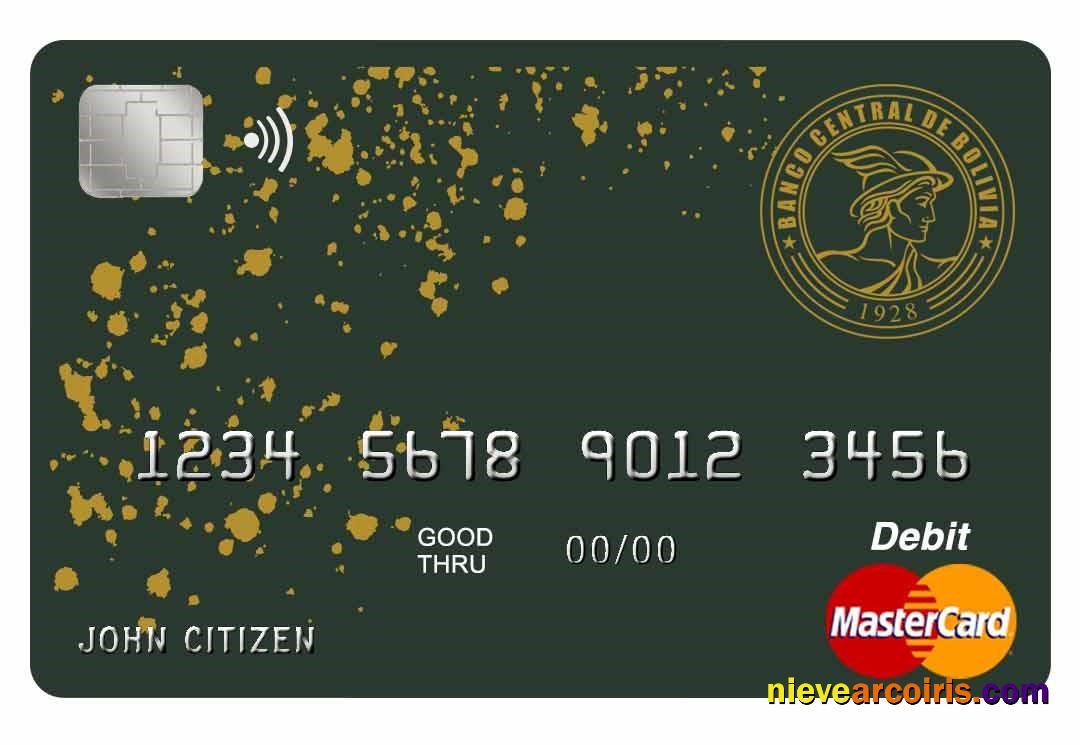 Bolivia Banco Central De Bolivia Bank Mastercard Template