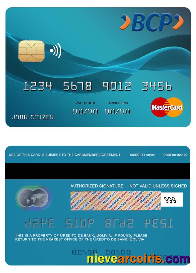 Bolovia Credito Bank Mastercard Photolook