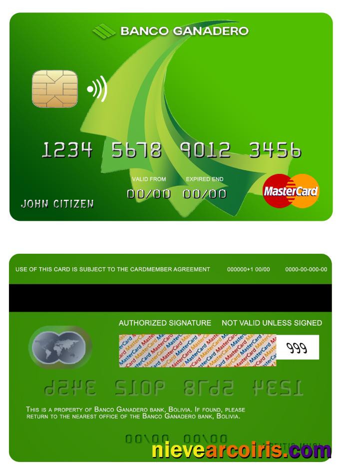 Bolovia Ganadero Bank Mastercard Preview