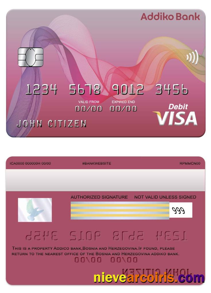 Bosnia And Herzegovina Addiko Bank Visa Card Preview