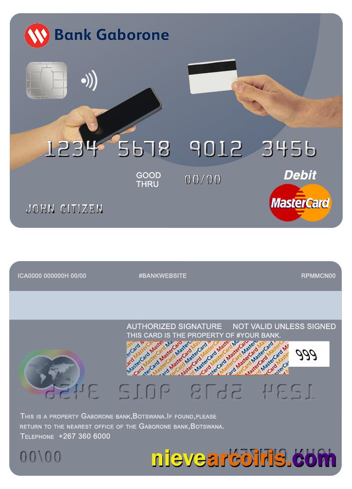 Botswana Bank Gaboronemaster Card Sample