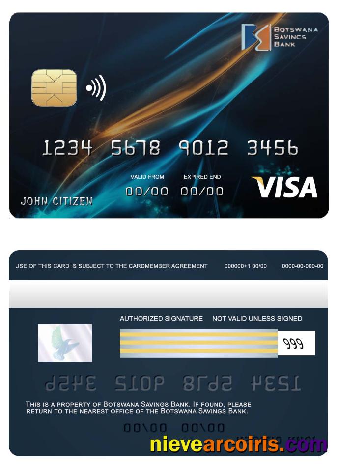Botswana Savings Bank Visa Card Photolook