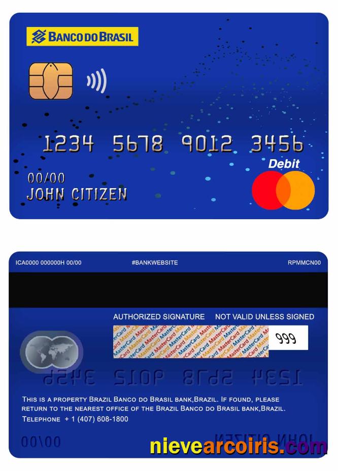 Brazil Banco Do Brasil Bank Master Debit Card Photolook