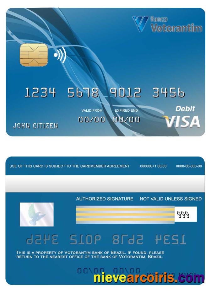 Brazil Votorantim Bank Visa Card Photolook