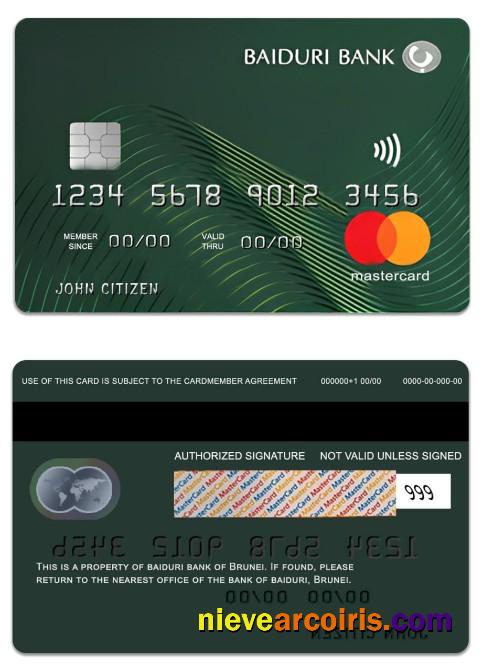 Brunei Baiduri Bank Standard Credit Mastercard Preview