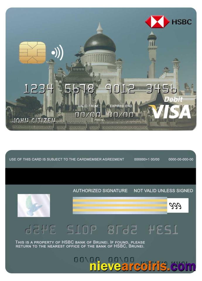 Brunei HSBC Bank Visa Card Photolook