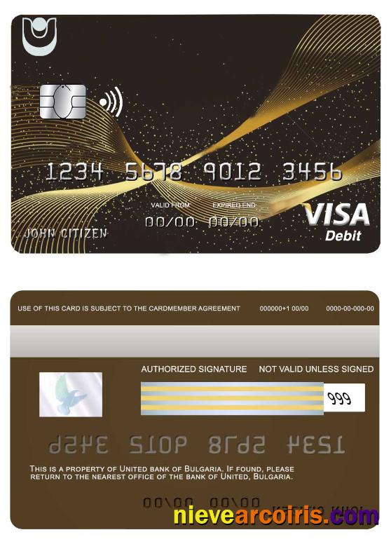 Bulgaria United Bank Visa Card Preview
