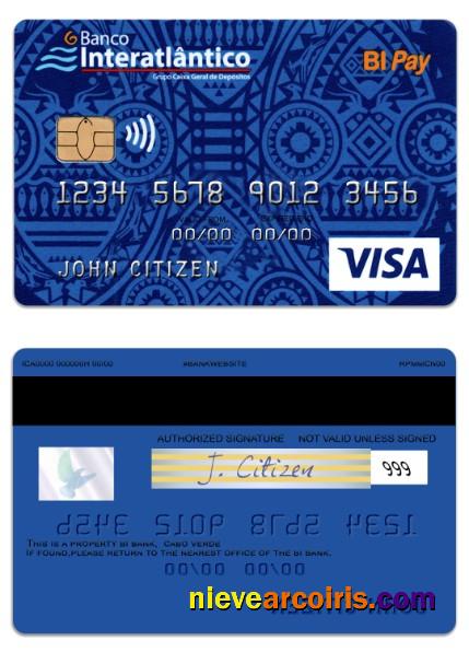 Cabo Verde Banco Interatlantico Bank BI Pay Visa Card Preview