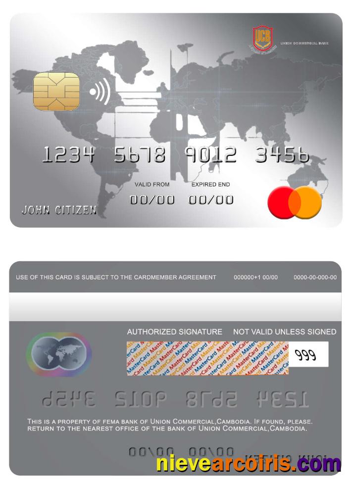 Cambodia Union Commercial Bank Mastercard Photolook