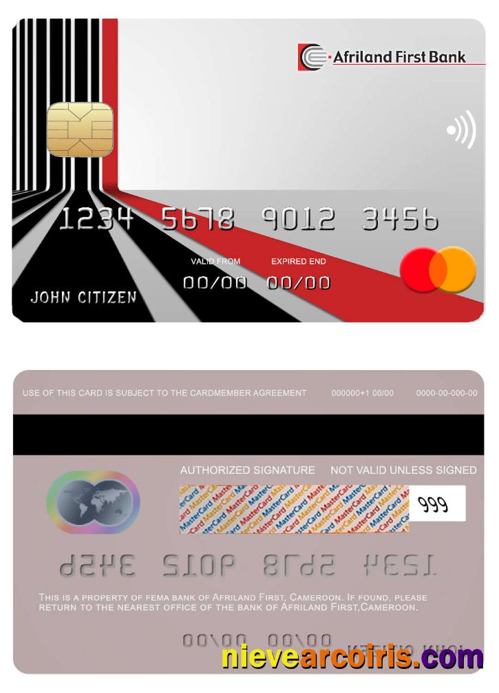 Cameroon Afriland First Bank Mastercard Preview