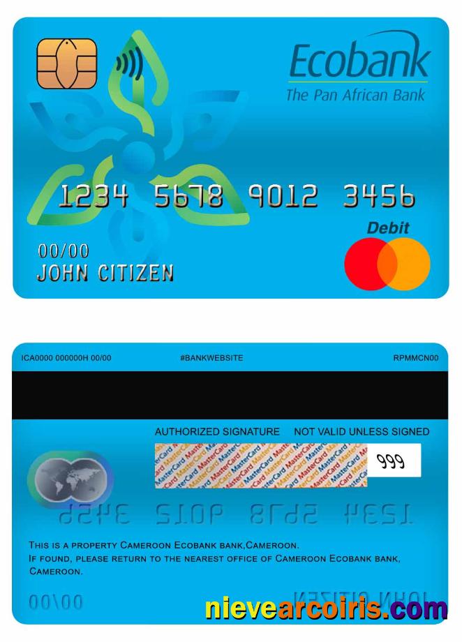 Cameroon Ecobank Bank Master Debit Card Photolook