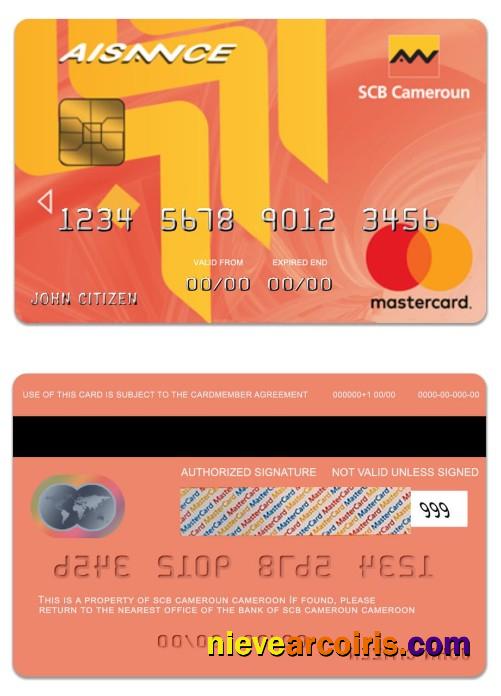 Cameroon SCB Bank Matercard Aisance Sample