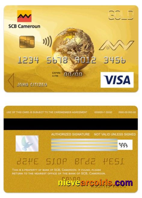 Cameroon SCB Bank Visa Gold Card Photolook