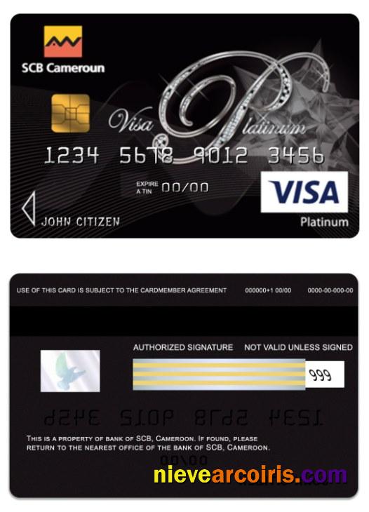 Cameroon SCB Bank Visa Platinum Card Photolook