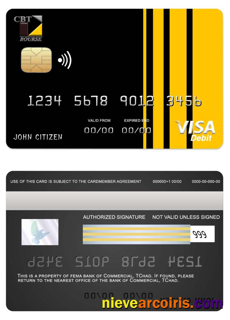 Chad Commercial Bank TChad Visa Card Preview