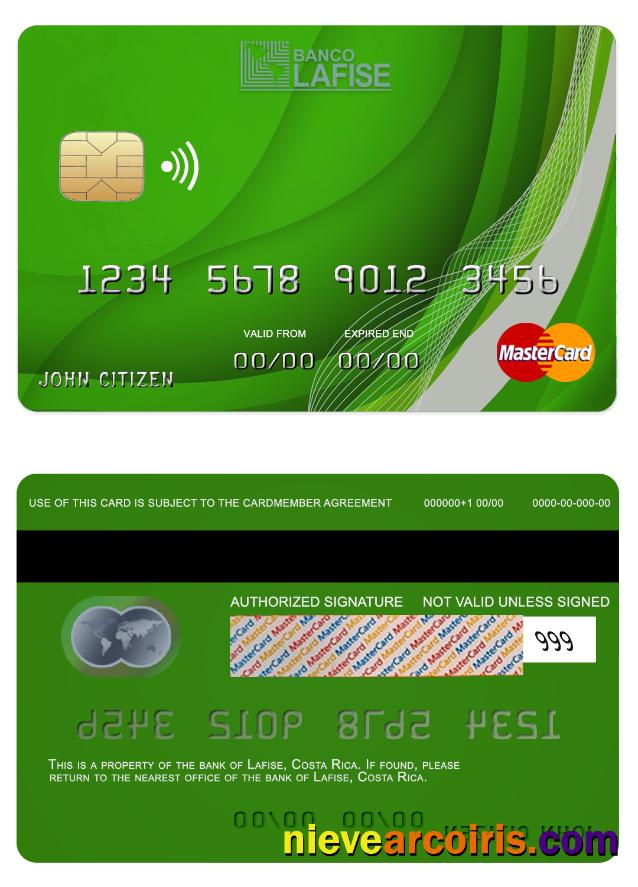 Costa Rica Lafise Bank Mastercard Photolook