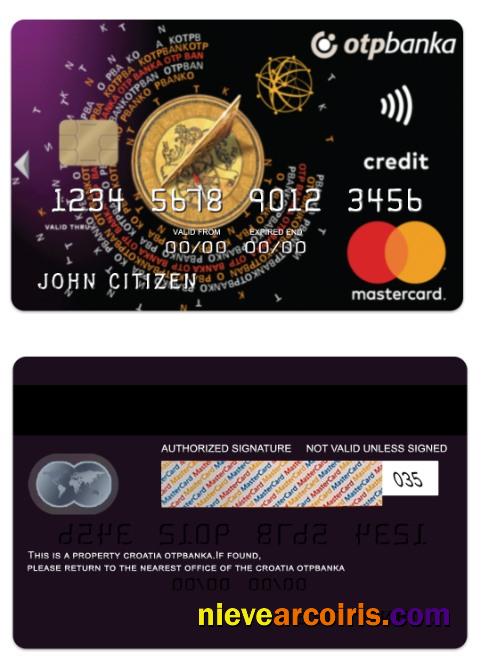 Croatia OTP Banka Mastercard Standard Charge Card Photolook