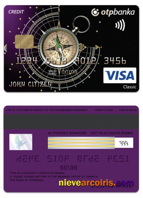 Croatia OTP Banka Visa Classic Charge Card Preview