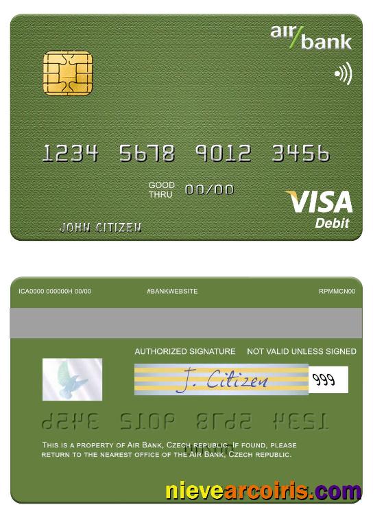 Czech Air Bank Visa Debit Card Photolook