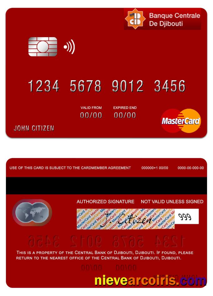 Djibouti Central Bank Of Djibouti Mastercard Photolook