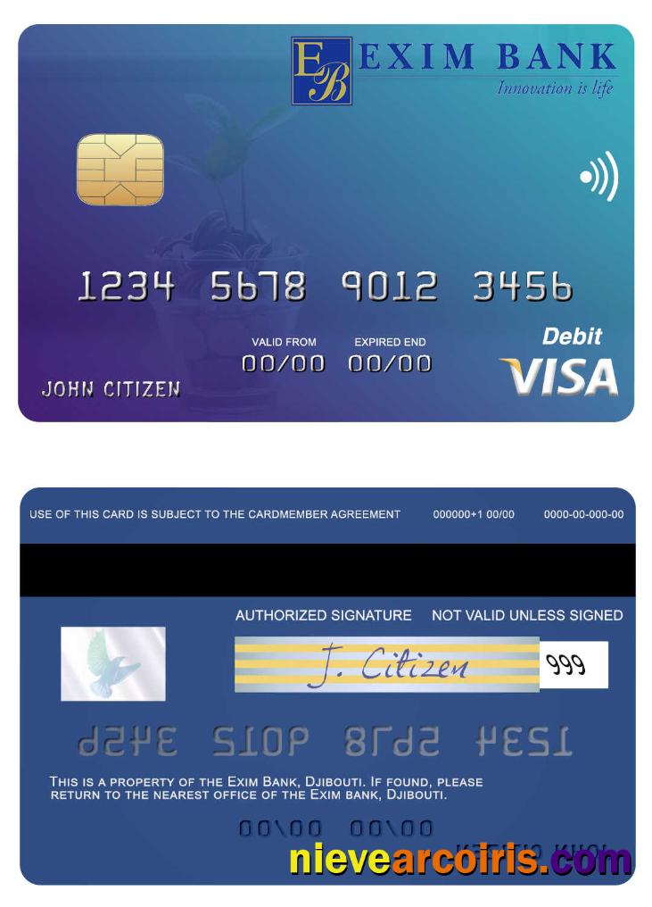 Djibouti Exim Bank Visa Debit Card Photolook