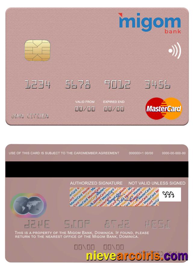 Dominica Migom Bank Mastercard Photolook