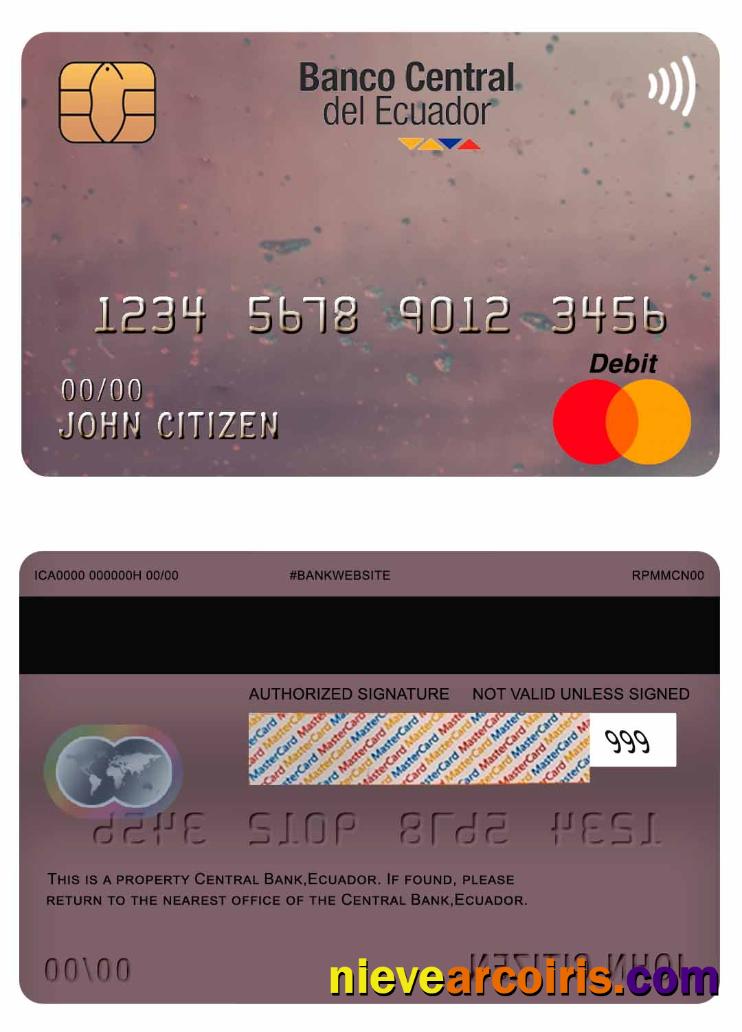 Ecuador Central Bank Mastercard Photolook