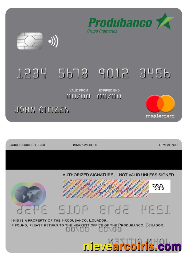 Ecuador Produbanco Mastercard Screen Preview