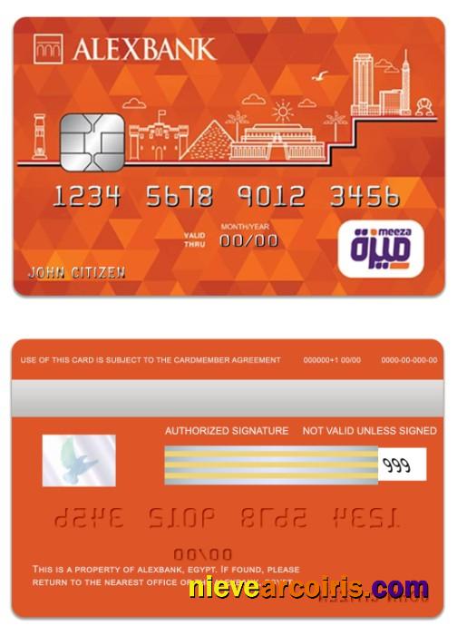 Egypt Alexbank Mezza Card Template