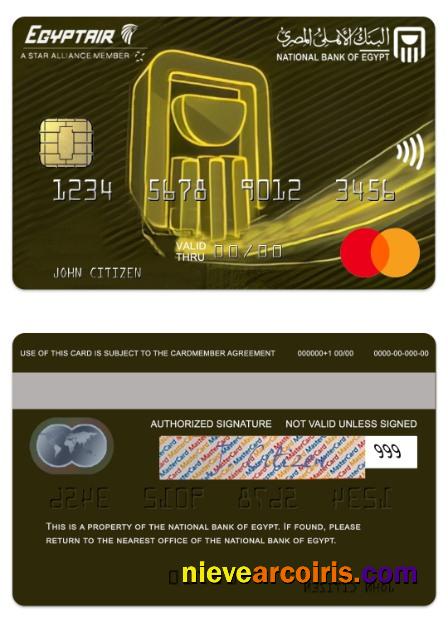 Egypt National Bank Of Egypt Egyptair Mastercard Photolook
