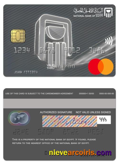 Egypt National Bank Of Egypt Titanium Mastercard Photolook