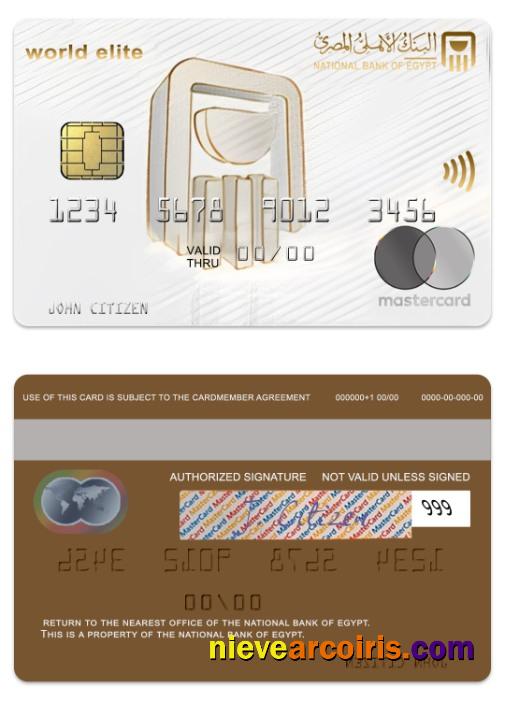 Egypt National Bank Of Egypt World Elite Mastercard Preview