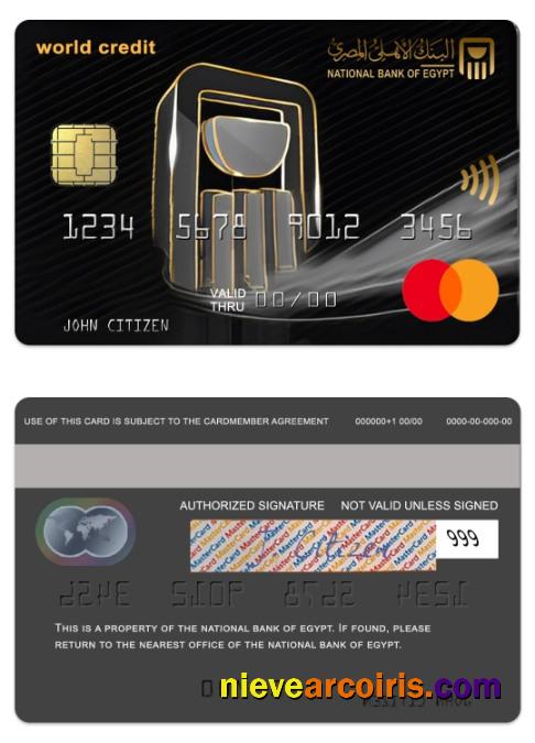 Egypt National Bank Of Egypt World Mastercard Photolook
