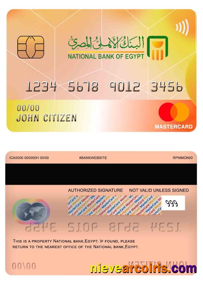 Egypt National Bank Mastercard Sample
