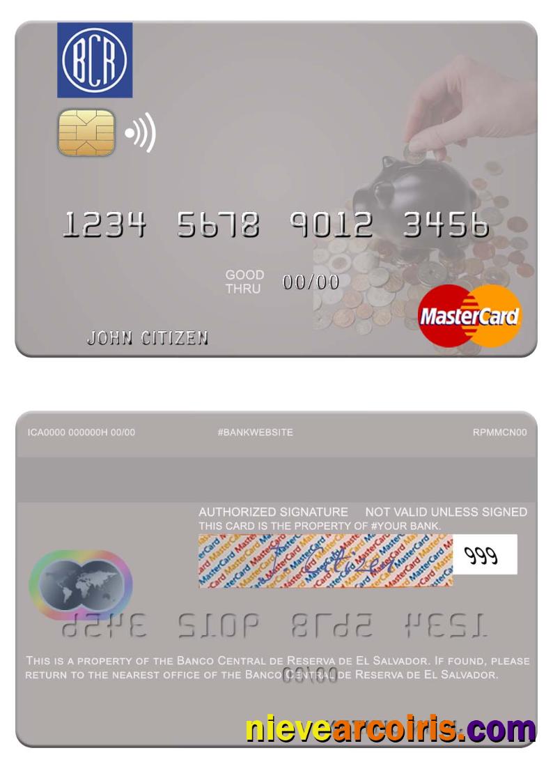 El Salvador Banco Central De Reserva De El Salvador Mastercard Preview