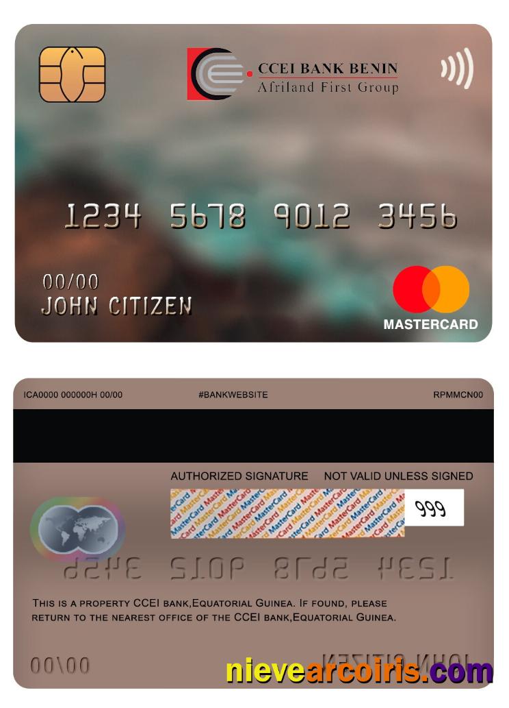 Equatorial Guinea CCEI Bank Mastercard Sample
